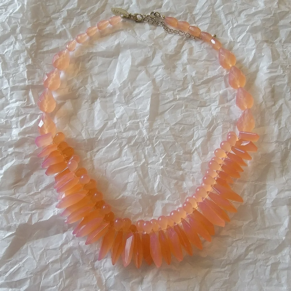 Rock of Ages Necklace in Peach Mark. Avon